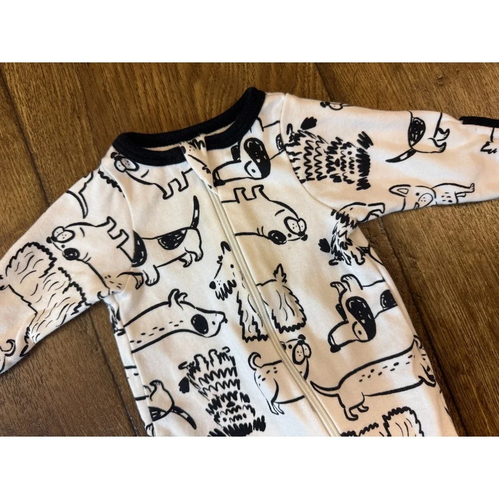 Wonder Nation Baby Boy Sleeper Preemie Zipper Outfit Romper One Piece Pajama Dog